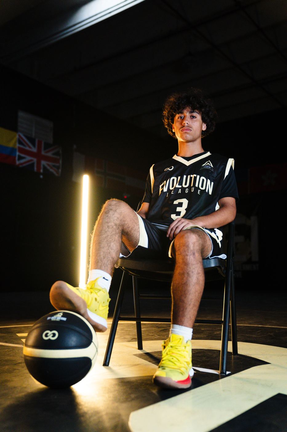 ADAPT Evolution League all-star uniform with a Wooter basketball